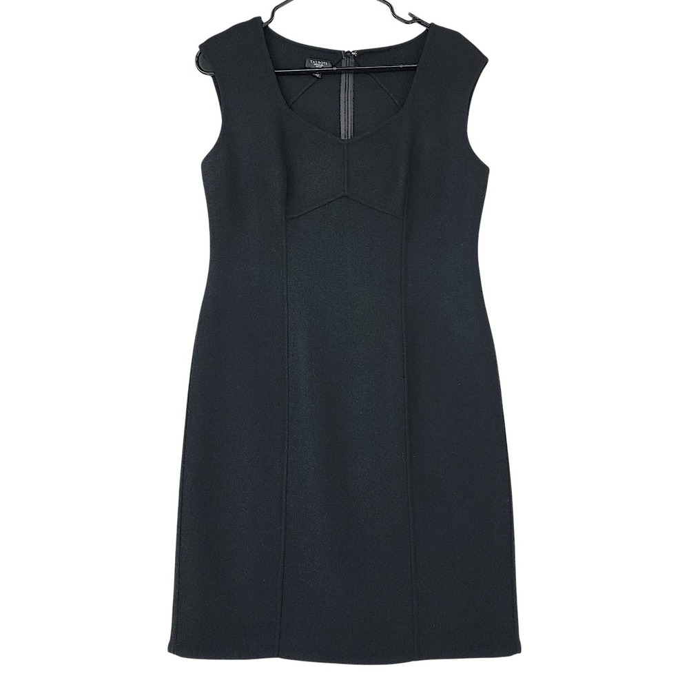 Talbots Wool Sheath Dress 6P Petite Black Sleeveless Classic Capsulewardrobe LBD